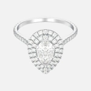 Rhombus Diamond Ring 18k White Gold